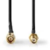 Nedis Antennenkabel | SMA-Stecker | SMA-Buchse Vergoldet | 50 Ohm | Einzeln geschirmt | 1.00 m | Rund | PVC | Juodas | Label