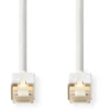 Nedis Cat 6 kabelis | RJ45 jungtis | RJ45 jungtis | S/FTP | 1,00 m | apvalus | LSZH / PVC | Balta | Pakuotė su peržiūros langeliu