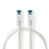 Nedis Cat 6a Kabelis S/FTP | RJ45 Stecker | RJ45 Stecker | 0.50 m | Snagless | Rund | Geflochten / PVC | Sidabrinė | Verpackung mit Sichtfenster