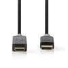 Nedis Displayport-Kabelis DisplayPort Stecker | HDMI™ Stecker DisplayPort Stecker | HDMI™ Stecker | 4K@30Hz | Vergoldet | 1.00 m | Rund | PVC | Anthrazi