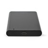 Nedis Festplattengehäuse – 2,5 colio, USB 3.2 Gen1, USB Type-A / USB Type-C™, nešiojamasis kompiuteris / kompiuteris, aliuminis