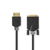 Nedis HDMI™ kabelis | HDMI™ jungtis | DVI-D 24+1 kontaktų jungtis 1080p | Paauksuotas | 2,00m | Tiesus | PVC | Antracitas | Pakuotė su langu ir Eu