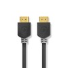 Nedis High Speed HDMI ™ Kabelis mit Ethernet | HDMI™ Stecker | 4K@60Hz | ARC | 18 Gbps | 1.00 m | rund | PVC | Anthrazit | Verpackung mit Sichtfenster
