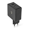 Nedis Netzladegerät 57 W Schnellladefunktion 2.25 A 2.4 - Anzahl der Ausgänge: 2, USB-A, USB-C™, Kein Kabelis im Lieferumfang enthalten, Automatische S
