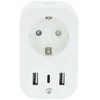 Nedis „SmartLife“ išmanusis „Wi-Fi“ kištukas | Galios matuoklis | 3680 W | F tipas (CEE 7/7) / 1 x USB-C™ / 2 x USB | 0–55 °C | „Android™“ / „iOS“ | Balta | 1 vnt.