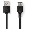 Kabelis USB Nedis USB-A - USB-A 1 m Juodas (CCGL60010BK20)