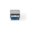 Nedis USB-A Adapteris USB 3.2 Gen 1 | USB-A Stecker | USB-C™ Buchse | 5 Gbps | Vernickelt | Juodas | Box