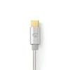 Nedis USB adapteris | USB 2.0 | USB-C™ jungtis | 3,5 mm kištukas | 1,00 m | apvalus | Paauksuotas | Pintas / nailonas | Aliuminis | Pakuotė su langu