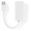 NEDIS USB-Adapteris | USB 3.2 Gen 1 | USB-A Stecker | RJ45 Buchse | 1 Gbps | 0.20 m | rund | Vernickelt | ABS | Weiss | Box
