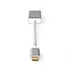 Nedis USB adapteris | USB 3.2 Gen 1 | USB-C™ jungtis | DisplayPort | 0,20 m | apvalus | Paauksuotas | Pintas / nailonas | sidabras | Pakuotė su langu