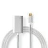 Nedis USB adapteris | USB 3.2 Gen 1 | USB-C™ jungtis | HDMI™ | energijos tiekimas | 2,00m | apvalus | Paauksuotas | Pintas / nailonas | sidabras | pakavimas su