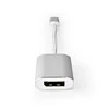 Nedis USB adapteris | USB 3.2 Gen 1 | USB-C™ jungtis | DisplayPort lizdas | energijos tiekimas | 0,20 m | apvalus | Paauksuotas | Pintas / nailonas | sidabras | V
