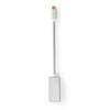 Nedis USB adapteris | USB 3.2 Gen 1 | USB-C™ jungtis | DisplayPort | 0,20 m | apvalus | Paauksuotas | Pintas / nailonas | sidabras | Pakuotė su langu