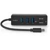 HUB USB Nedis CCGB64250BK01 doko stotelė Przewodowa USB Type-C Juodas