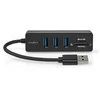 USB ŠAKOTUVAS Nedis CCGB61250BK01 šakotuvai ir šakotuvai USB 3.2 Gen 1 (3.1 Gen 1) Type-A 5000 Mbit/s Juodas
