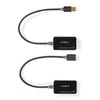 Nedis USB ilgintuvas | USB1.1 | 1x RJ45 moteriška | 1x USB-A lizdas | 1x USB-A kištukas | 1x RJ45 moteriška | 50 metrų | 12Mbps | paauksuotas | apvalus | PVC | juodas