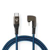 NEDIS USB laidas USB 2.0 | Apple Lightning 8 pin | USB-C™ jungtis | 60W | 480Mbps | Nikeliuotas | 1,00 m | apvalus | Pintas / nailonas | Mėlyna/Juoda