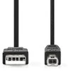 Nedis CCGB60100BK30 kabelis USB USB 2.0 2 m USB A USB B Juodas