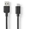 Nedis USB-Kabelis | USB 3.2 Gen 1 | USB-A Stecker | USB-C™ Stecker - 60 W | 5 Gbps | Vernickelt | 2.00 m | Rund | PVC | Juodas | Box