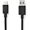 Nedis USB-Kabelis | USB 3.2 Gen 2x2 | USB-C™ Stecker - USB-C™ Stecker | 100 W | 4K@60Hz | 20 Gbps | Vernickelt | 2.00 m | Rund | PVC | Juodas | Box