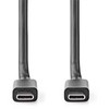 Nedis USB-Kabelis | USB 3.2 Gen 2x2 | USB-C™ Stecker - USB-C™ Stecker | 100 W | 4K@60Hz | 20 Gbps | Vernickelt | 1.00 m | Rund | PVC | Juodas | Box