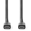 Nedis USB-Kabelis | USB 3.2 Gen 2x2 | USB-C™ Stecker - USB-C™ Stecker | 100 W | 4K@60Hz | 20 Gbps | Vernickelt | 1.00 m | Rund | PVC | Juodas | Box