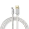Nedis USB laidas | USB 2.0 | Apple Lightning 8 pin | USB-A vyrelis | 480Mbps | Paauksuotas | 1,00 m | apvalus | Pintas / nailonas | Aliuminis | Pakuotė