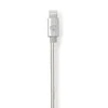 Nedis USB laidas | USB 2.0 | Apple Lightning 8 pin | USB-C™ jungtis | 480Mbps | Paauksuotas | 1,00 m | apvalus | Pintas / nailonas | aliuminis / sidabras |