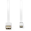 Nedis USB laidas | USB 2.0 | USB-A vyrelis | USB Micro-B jungtis | 480Mbps | Paauksuotas | 1,00 m | butas | PVC | Balta | Pakuotė su peržiūros langeliu