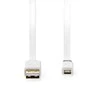 Nedis USB laidas | USB 2.0 | USB-A vyrelis | USB Micro-B jungtis | 480Mbps | Paauksuotas | 1,00 m | butas | PVC | Balta | Pakuotė su peržiūros langeliu