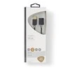 Nedis USB laidas | USB 2.0 | USB-A vyrelis | USB-A lizdas | 480Mbps | Paauksuotas | 2,00m | apvalus | PVC | Antracitas | Pakuotė su peržiūros langeliu