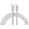 Nedis USB laidas| USB 2.0 | USB-C™ jungtis | USB-C™ jungtis |100 W 480 Mbps | Paauksuotas | 2,00m | apvalus | Pintas / nailonas | sidabras | Pakuotė su S
