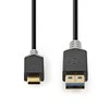 Nedis USB laidas | USB 3.2 Gen 1 | USB-A vyrelis | USB-C™ jungtis | 5 Gbps | Paauksuotas | 1,00 m | apvalus | PVC | Antracitas | Pakuotė su peržiūros langeliu