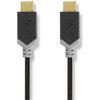 Nedis USB laidas | USB 3.2 Gen 1 | USB-C™ jungtis | USB-C™ jungtis | 4K@60Hz | 5 Gbps | Nikeliuotas | 1,00 m | apvalus | PVC | Antracitas | Pakuotė su S