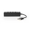 Nedis Šakotuvas USB 2.0, 4 prievadai, juodas