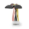 Nedis vidaus maitinimo kabeliai | Molex jungtis | 2x SATA 15 kontaktų lizdas | Paauksuotas | 0,15 m | apvalus | PVC | Įvairiaspalvis | vokas