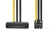 Nedis vidaus maitinimo kabeliai | SATA 15 kontaktų jungtis | PCI Express lizdas | Paauksuotas | 0,20 m | apvalus | PVC | Geltona / Juoda | plastikinis maišelis