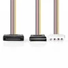 Nedis vidaus maitinimo kabeliai | SATA 15 kontaktų jungtis | Molex lizdas / SATA 15 kontaktų lizdas | Paauksuotas | 0,20 m | apvalus | PVC | Įvairiaspalvis | plastikinis maišelis