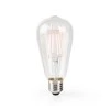 Nedis WLAN Smart LED kaitrinė lemputė (WIFILF10WTST64) - E27, ST64, 5 W, 500 lm, Skaidri