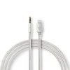 Nedis žaibo adapteris | Apple Lightning 8 pin | 3,5 mm kištukas | Paauksuotas | apvalus | Nailonas | Pakuotė su peržiūros langeliu