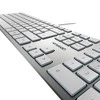 CHERRY KC 6000 SLIM klaviatūra USB QWERTZ Vokiečių Sidabras