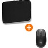 PEDEA Notebook-Sleeve Trend + Logitech M190 Wireless Maus bis 43,9 cm