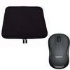 Pedea Sleeve "Trend" 17,3" + Logitech M220 Silent, kabellos bis 43,9 cm