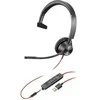 „Poly Plantronics Blackwire 3315“ ausinės, monofoninė, USB-A ir 3,5 mm lizdas, optimizuotas vieningas ryšys