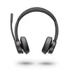 „Poly Plantronics Voyager 4320 UC“ „Bluetooth“ ausinės, binauralinis, nano raktas su USB-C, įkrovimo dėklas, sertifikuotas MS