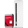 Serveris QNAP TS-133 6TB WD Raudona Plus NAS rinkinys NAS su įsk. 1x 6 TB WD Raudona Plus 3,5 colio SATA kietasis diskas