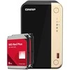 Serveris QNAP TS-264-8G 12TB WD Raudona Plus NAS rinkinys NAS su 2x 6TB WD Raudona Plus 3,5 colio SATA kietuoju disku
