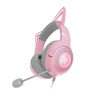 Razer Kraken Kitty V2 žaidimų ausinės, su laidu, mikrofonu, Rožinės spalvos