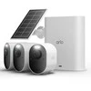 Šakotuvas Arlo Ultra 3 Kamera Weiß 3er Set inkl. Smart Hub und Solarpanel 4K Auflösung, WLAN, Akku/Solarstrom, IP65 Wetterfest, 180° Blickwinkel