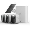 Arlo Ultra 3 Kamera Weiß 4er Set inkl. Smart Hub und Solarpanel 4K Auflösung, WLAN, Akku/Solarstrom, IP65 Wetterfest, 180° Blickwinkel